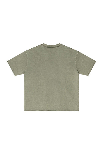 275GSM Distressed Pigment Dyed Tee