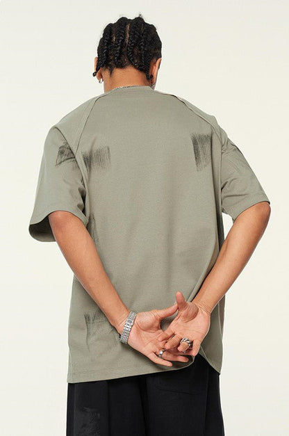 305GSM Brush Dyed Washed?Tee