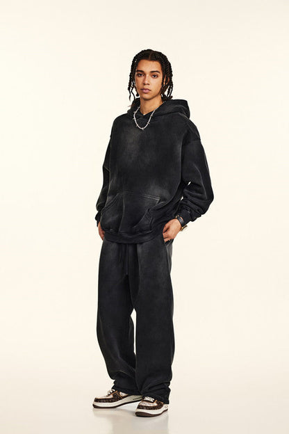 332GSM Gradient Sprayed Fleece Hoodie