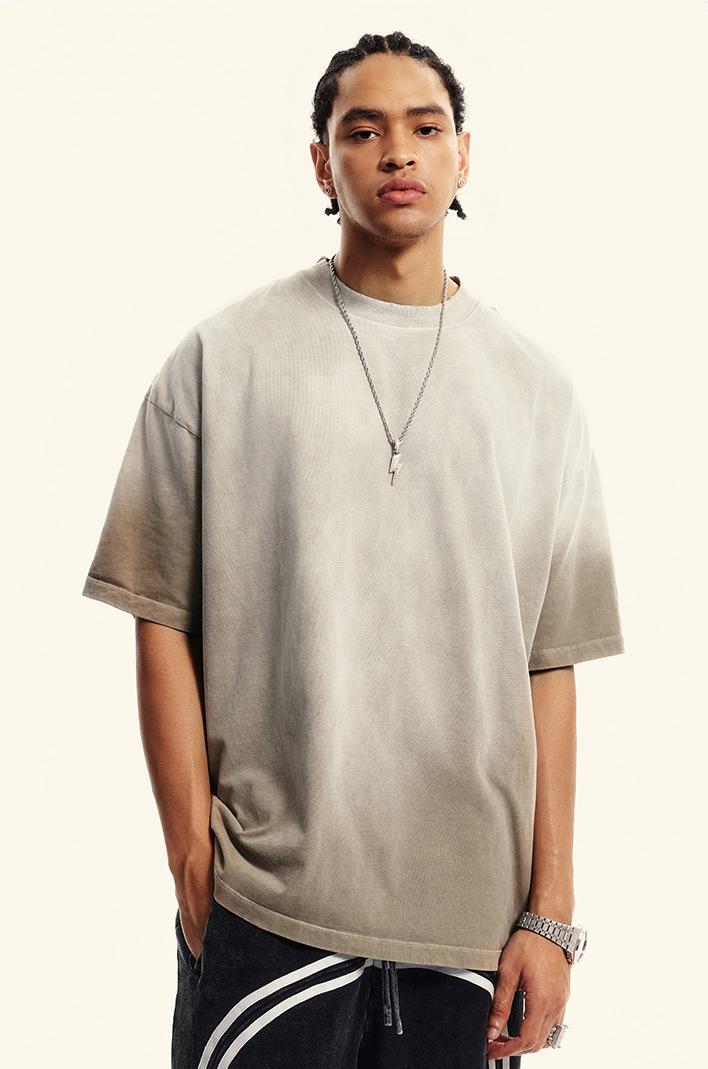 250GSM Distressed Washed Sun Fade Tee