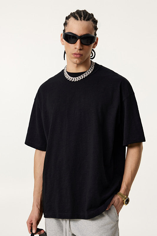 Slub Cotton 190GSM Solid Color Tee