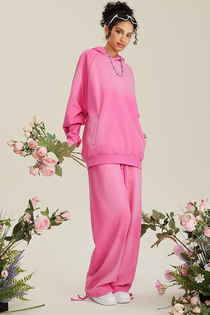Fleece Gradient Washed Hoodie