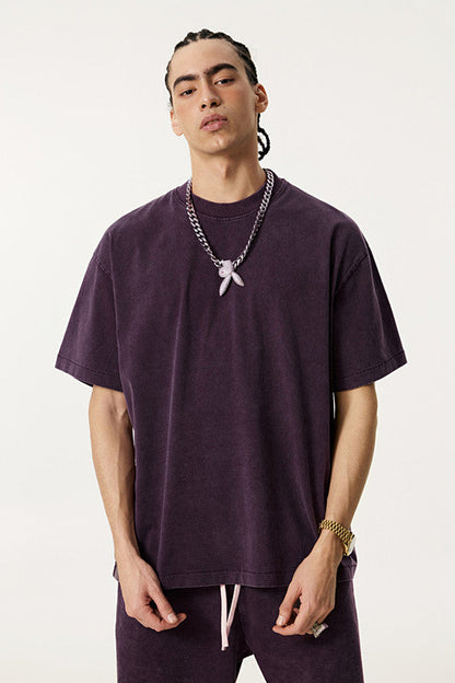 285GSM Pigment Dyed Washed Tee