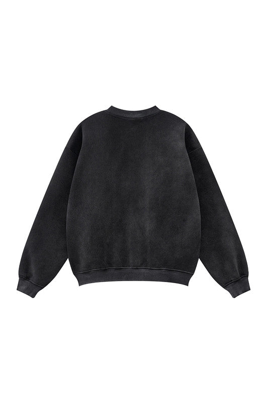 332GSM Spray Washed Fleece Crew