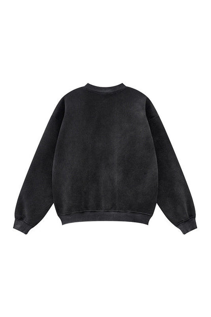 332GSM Spray Washed Fleece Crew