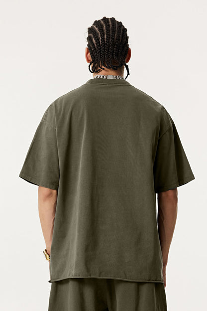 275GSM Pigment Dyed Distressed Tee