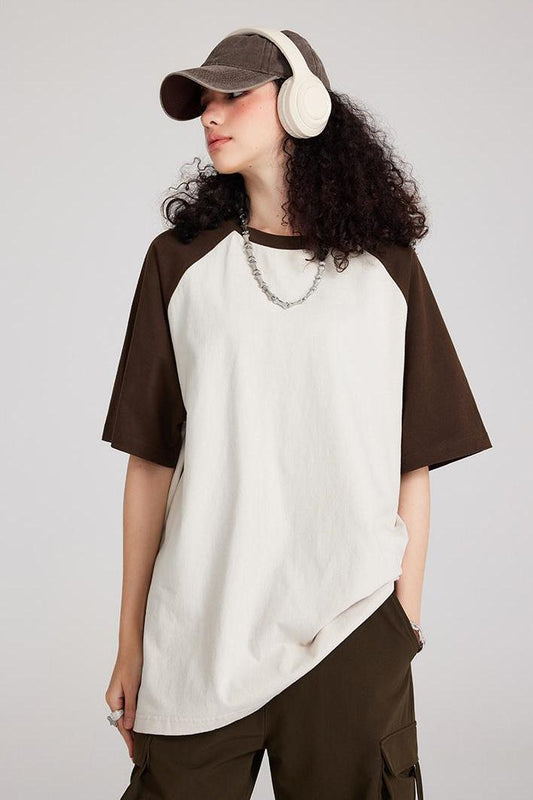 Contrast Sleeve Basic Tee