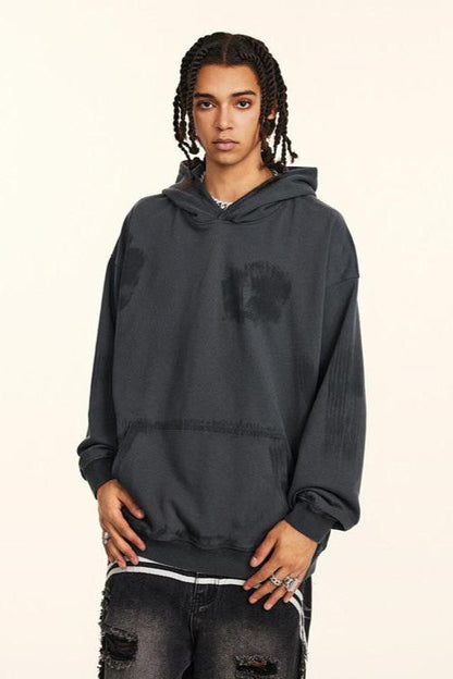 370GSM Dirty Effect Washed Out Hoodie