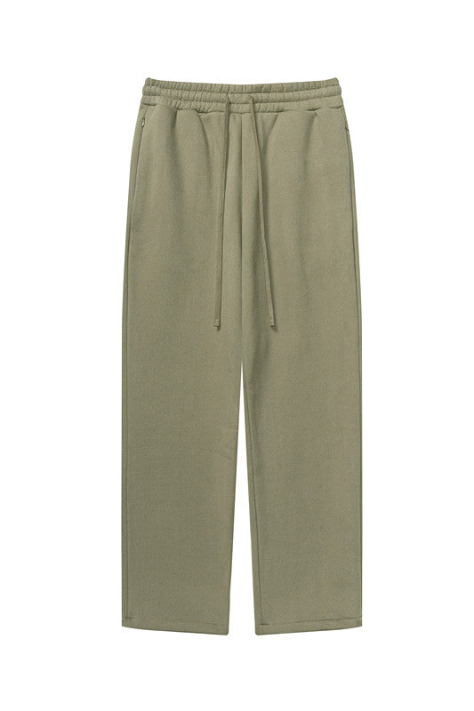 345GSM Relaxed Solid Color Fleece Sweatpants