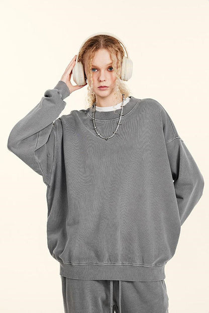 100% Cotton 380GSM Vintage Washed Crew