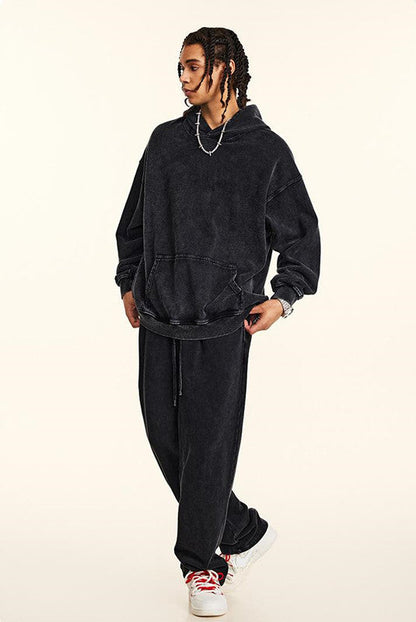 100% Cotton 380GSM Washed  Hoodie