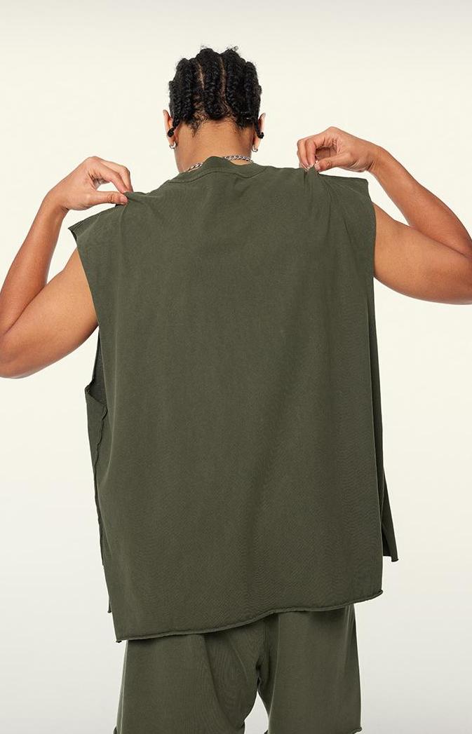 270GSM Distressed Vintage Muscle Tee