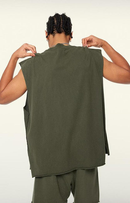 270GSM Distressed Vintage Muscle Tee