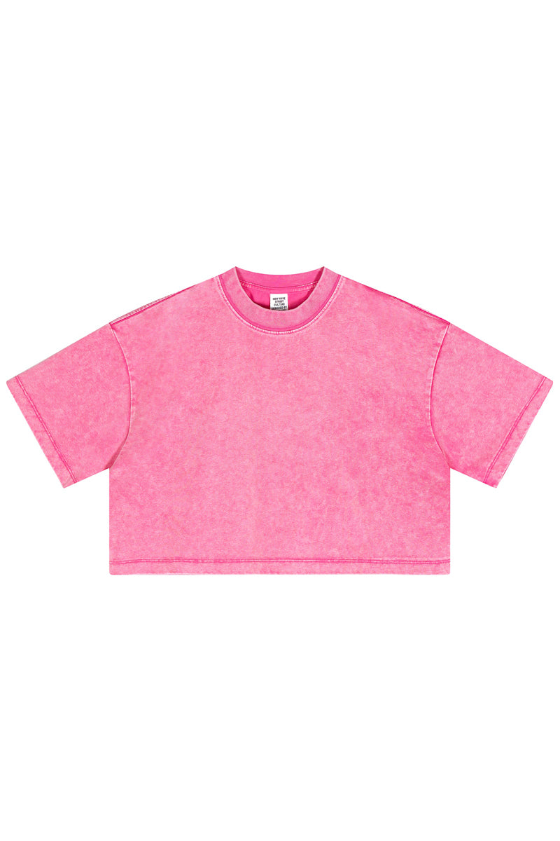 235GSM Pigment Dyed Crop Tee