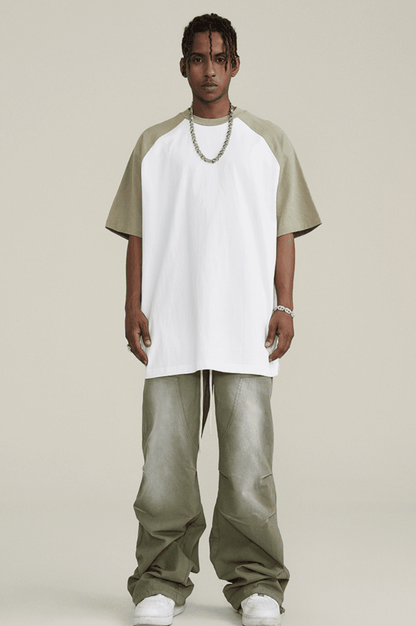 Contrast Sleeve Basic Tee