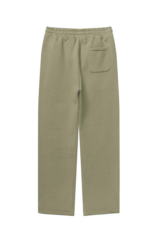 345GSM Relaxed Solid Color Fleece Sweatpants