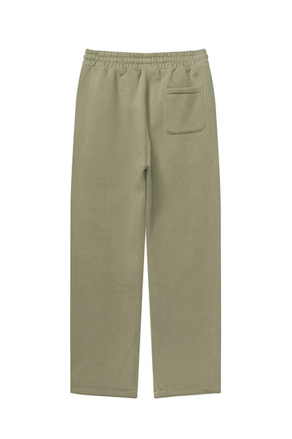 345GSM Relaxed Solid Color Fleece Sweatpants