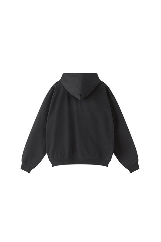 440GSM High Weight Solid Color Zipper Hoodie