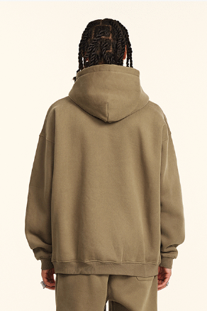 345GSM Fleece Solid Oversized Hoodie