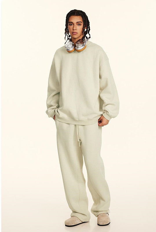 345GSM Fleece Solid Color Crew