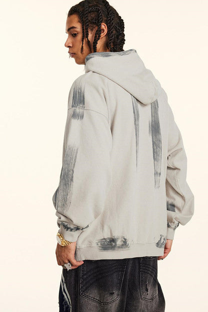 370GSM Dirty Effect Washed Out Hoodie