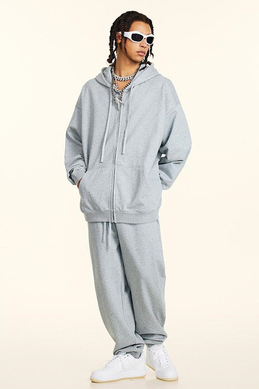 440GSM High Weight Solid Color Zipper Hoodie