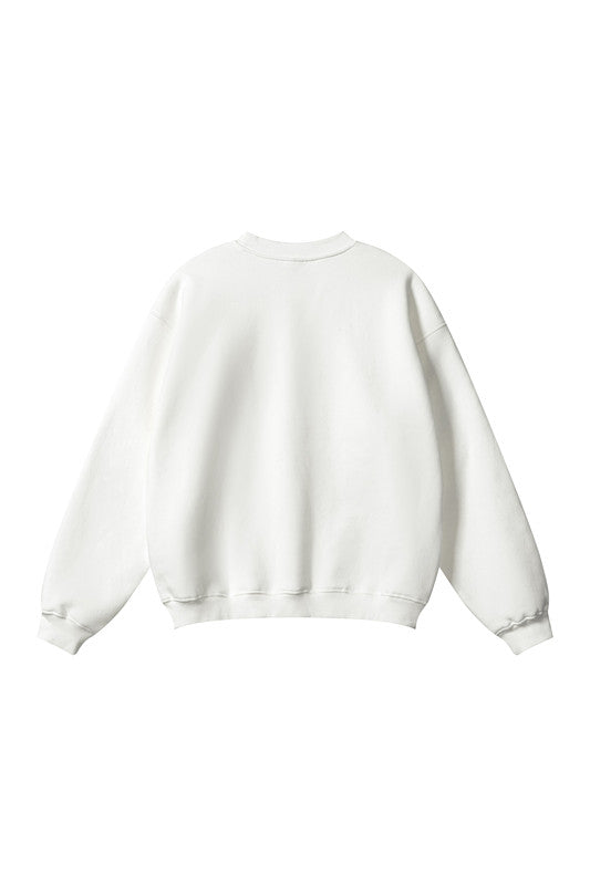 345GSM Fleece Solid Color Crew