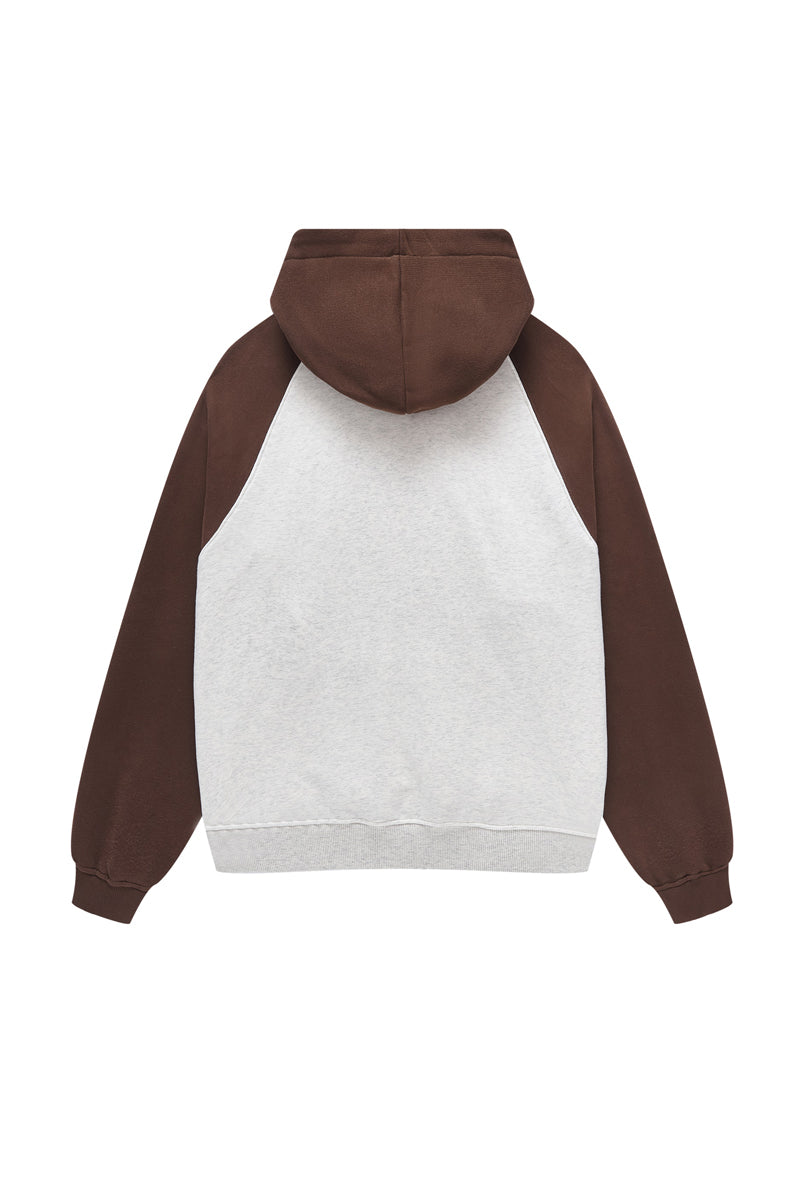 Contrast Sleeve Fleece Hoodie