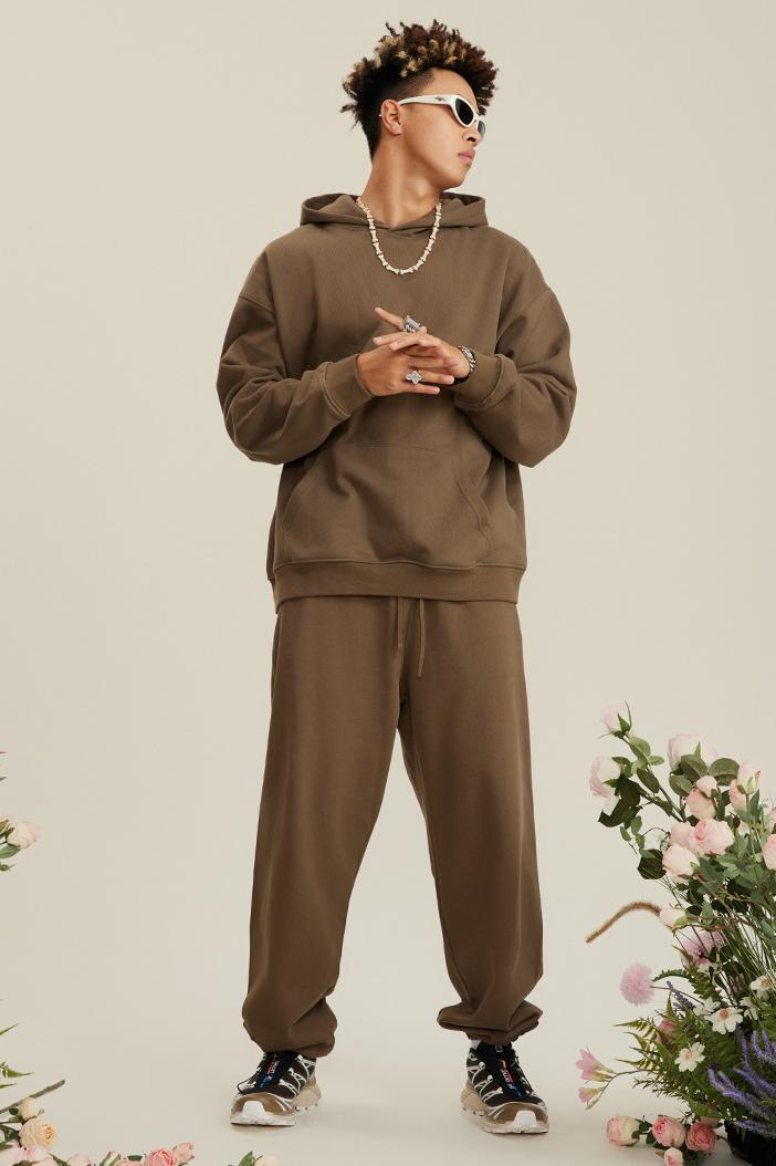 445G Solid Basic Hoodie