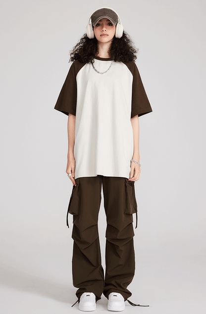 Contrast Sleeve Basic Tee