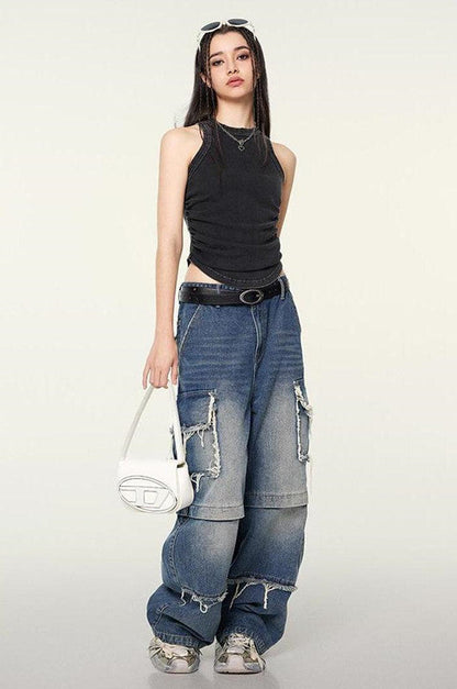 235GSM Ruched Coolness Material Washed Vest