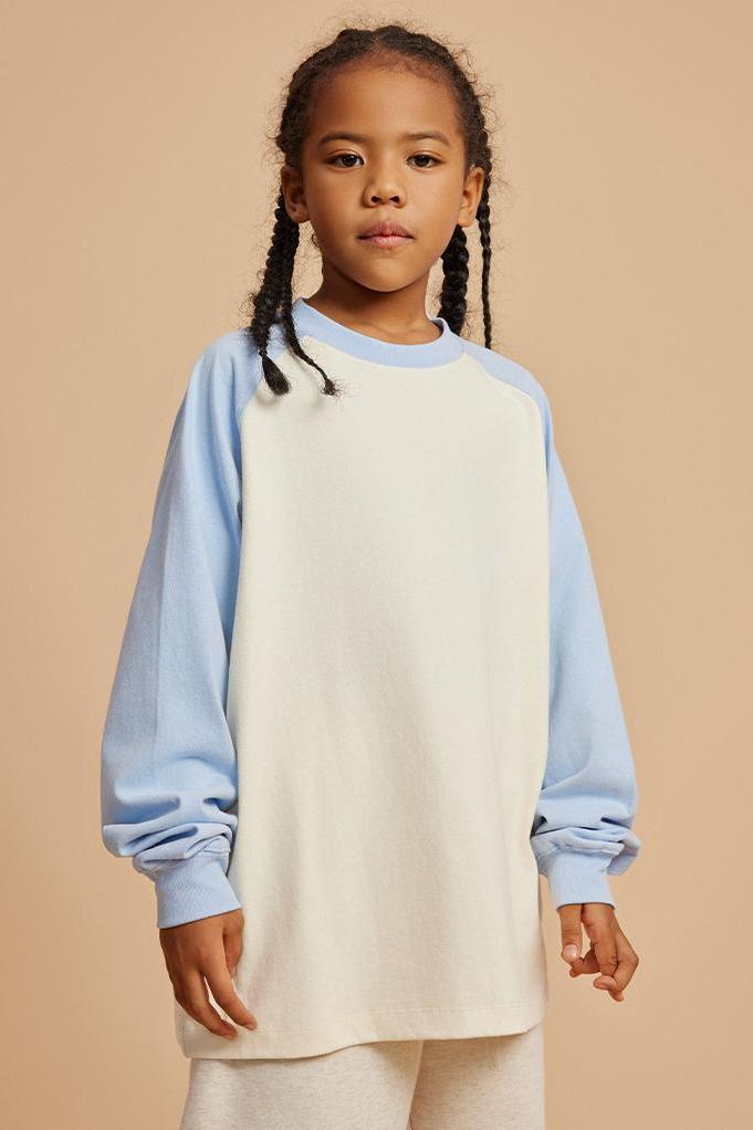 Kids Contrast Sleeve Crew