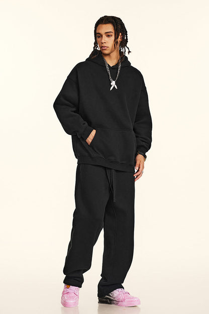 345GSM Fleece Solid Oversized Hoodie