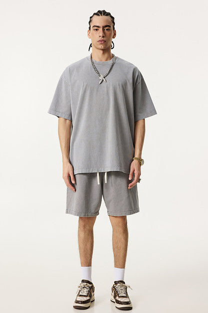 285GSM Pigment Dyed Washed Tee