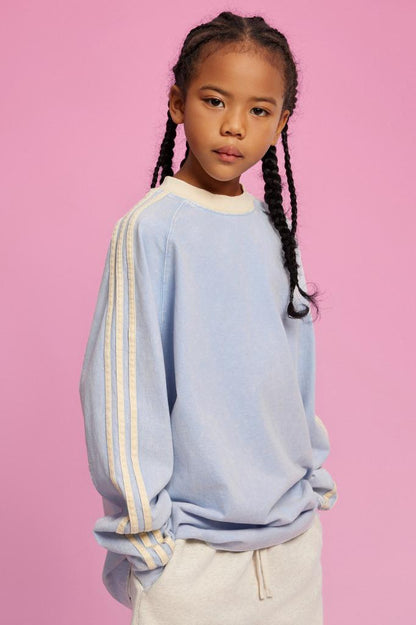 Kids Washed Stripe Crew