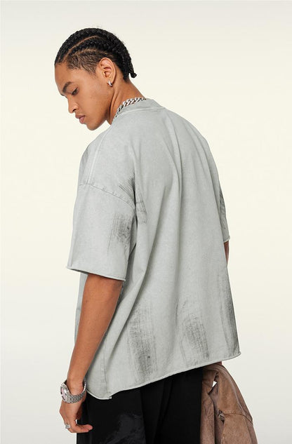 310GSM Brush Dyed Washed?Tee