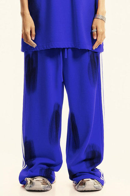 380GSM Brush Dyed Stripe Side Sweatpants