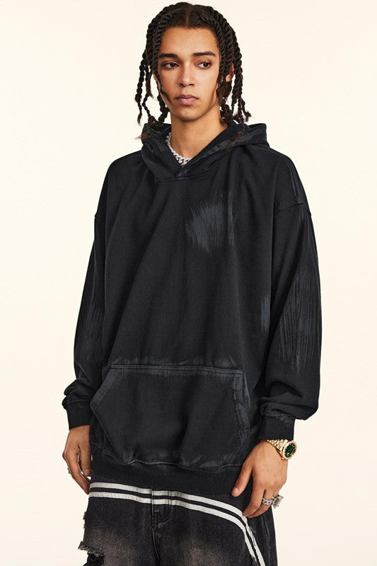 370GSM Dirty Effect Washed Out Hoodie