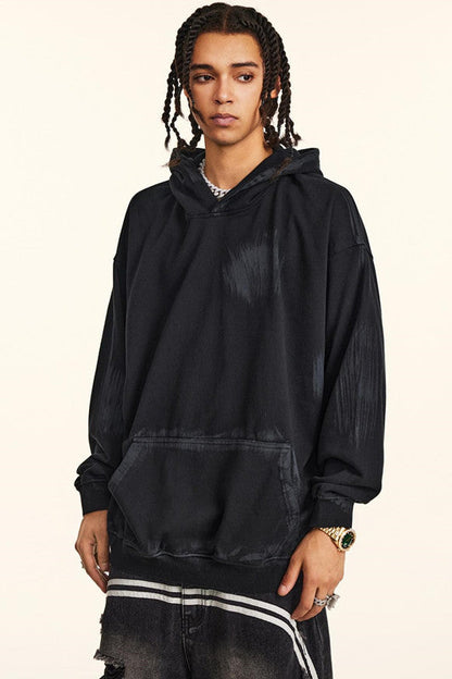 370GSM Dirty Effect Washed Out Hoodie