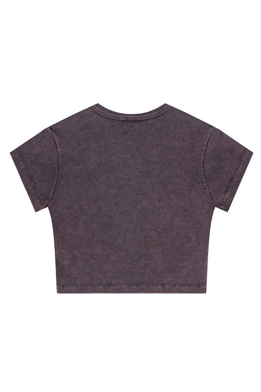 235GSM Pigment Dyed Crop Tee