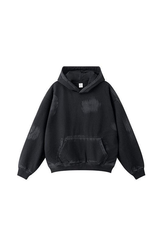 370GSM Dirty Effect Washed Out Hoodie