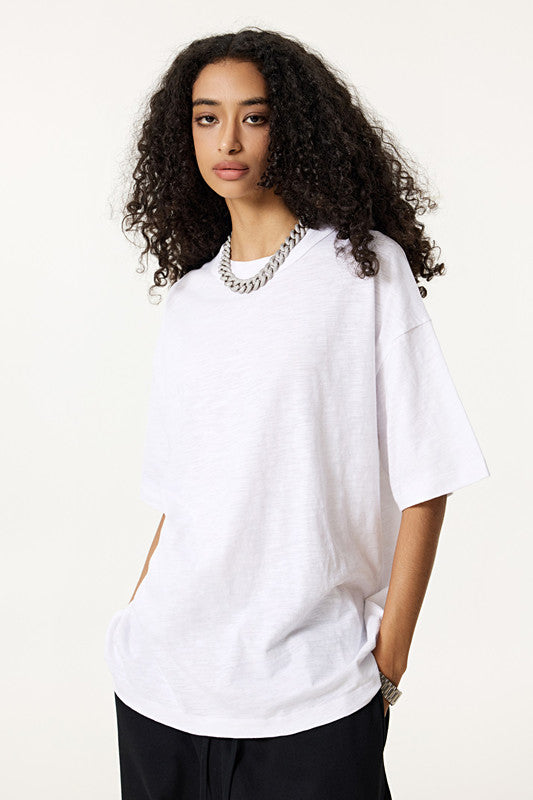 Slub Cotton 190GSM Solid Color Tee