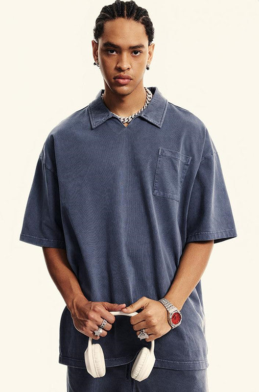 310GSM Washed Polo Tee