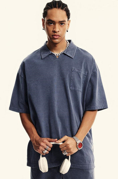310GSM Washed Polo Tee