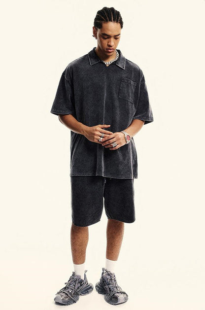 310GSM Washed Polo Tee