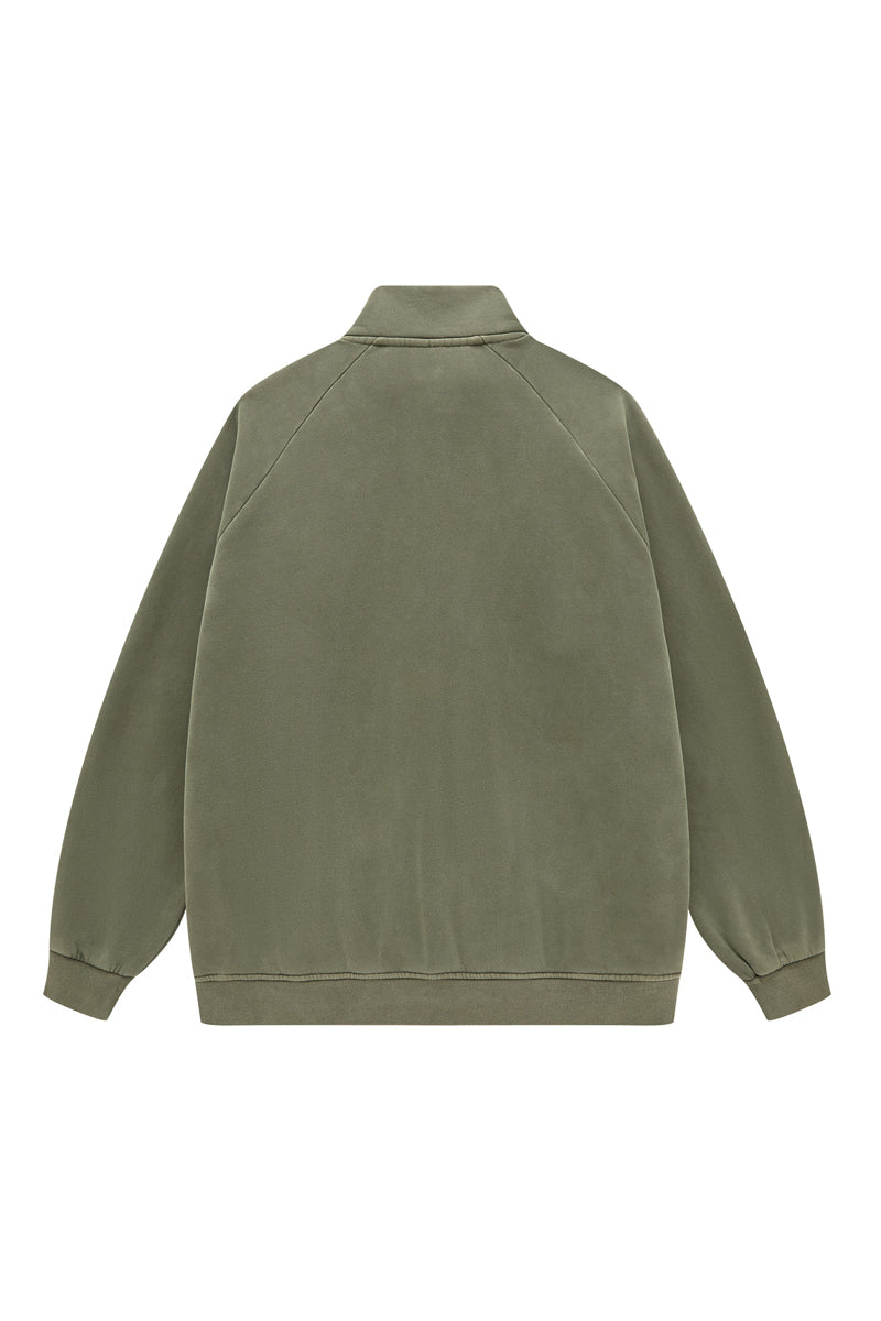 Washed Fleece Zipper Jacket