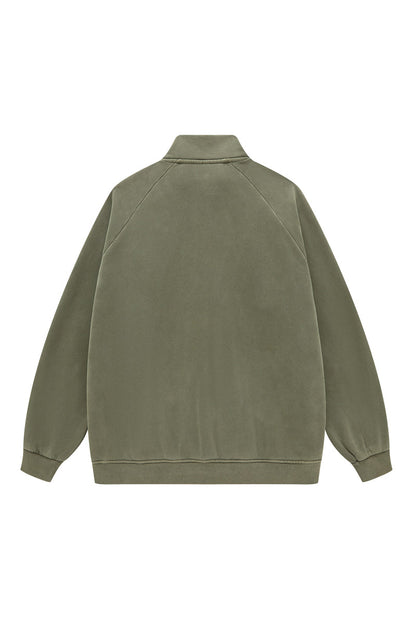 Washed Fleece Zipper Jacket