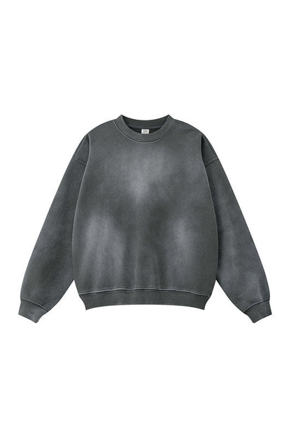 370GSM Gradient Spray Washed Out Crew
