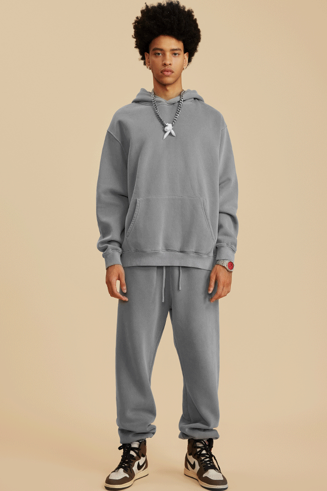 355G Washed Fleece Hoodie