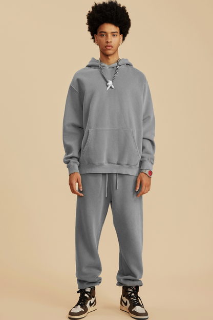 355G Washed Fleece Hoodie